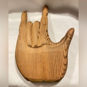 Wooden Hand Gesture Decor
